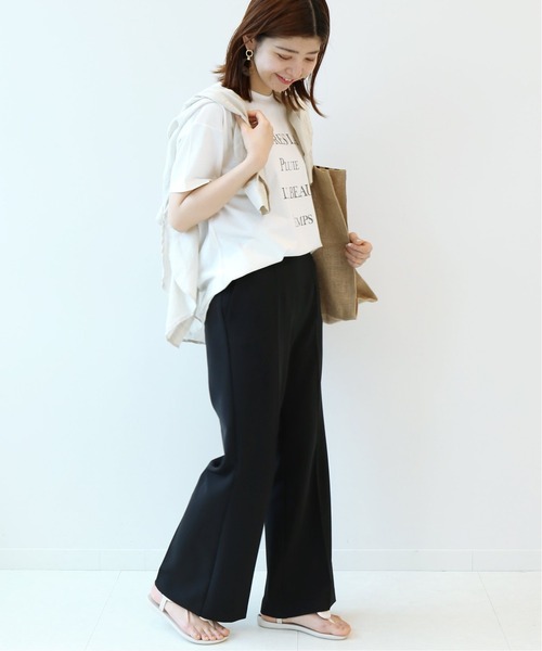 Simplicite（サンプリシテ）の「4段ロゴTシャツ◆（Tシャツ/カットソー・レディース・ホワイト/チャコールグレー/ブラック/イエロー・FREE）」の14枚目の写真