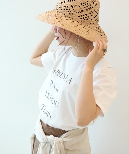 Simplicite（サンプリシテ）の「4段ロゴTシャツ◆（Tシャツ/カットソー・レディース・ホワイト/チャコールグレー/ブラック/イエロー・FREE）」の16枚目の写真