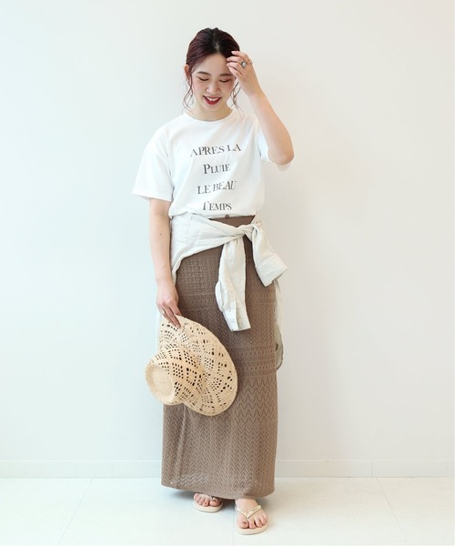 Simplicite（サンプリシテ）の「4段ロゴTシャツ◆（Tシャツ/カットソー・レディース・ホワイト/チャコールグレー/ブラック/イエロー・FREE）」の18枚目の写真