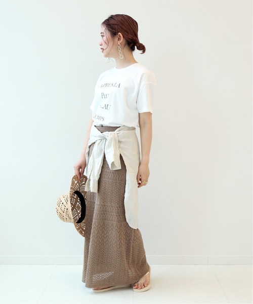 Simplicite（サンプリシテ）の「4段ロゴTシャツ◆（Tシャツ/カットソー・レディース・ホワイト/チャコールグレー/ブラック/イエロー・FREE）」の21枚目の写真