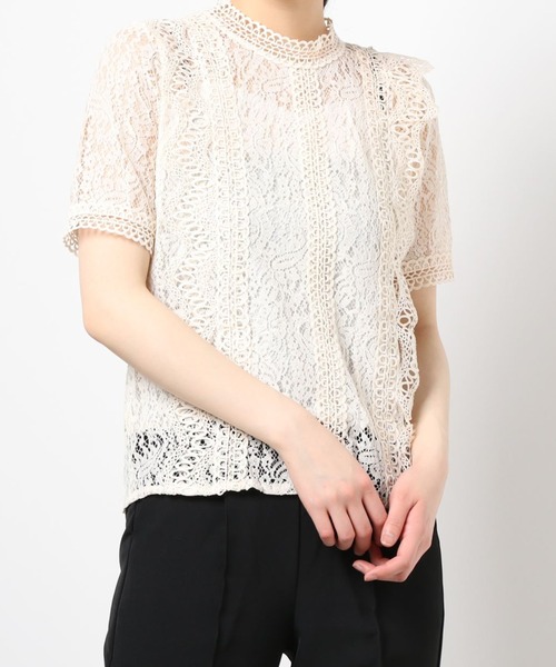 ABITOKYO(アビトーキョー)の「プチハイ総レースブラウス(シャツ/ブラウス・レディース・ベージュ/ピンク/ブラック/ホワイト・FREE)」の10枚目の写真