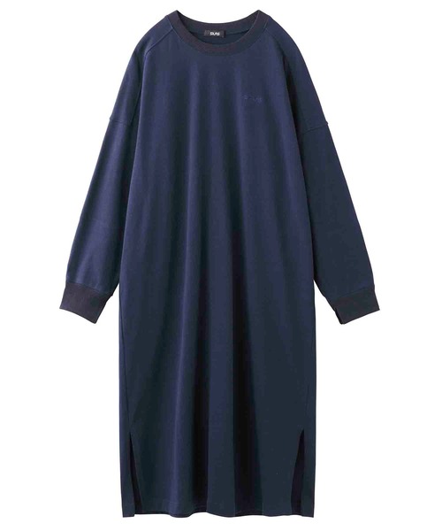 SILAS（サイラス）の「BI-COLOR CUFFS SWEAT DRESS（ワンピース・レディース・ベージュ/ネイビー・ONE SIZE）」の2枚目の写真