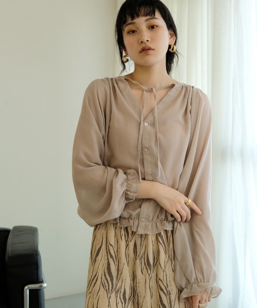 WEB限定】2wayバルーンスリーブブラウス（シャツ/ブラウス）｜Bab  