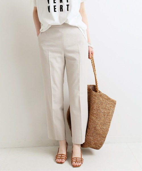 IENA(イエナ)の「バックスリットストレートパンツ◆(その他パンツ・レディース・ベージュ/ネイビー・40/38/36/34)」の2枚目の写真