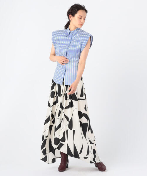 ISABEL MARANT(イザベルマラン)の「ISABEL MARANT AFILAO シルクストレッチ ヘムカットロングスカート(ベルト・レディース・ホワイト系その他/ピンク系その他/ブルー系その他2・34/36)」の8枚目の写真