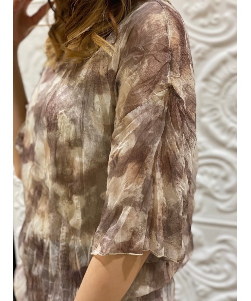 NOMAE（ノーマエ）の「【NOMAE】ワッシャーシアートップス（Tシャツ/カットソー・レディース・ブラウン/ブラック/ホワイト/ライトグリーン・FREE）」の11枚目の写真