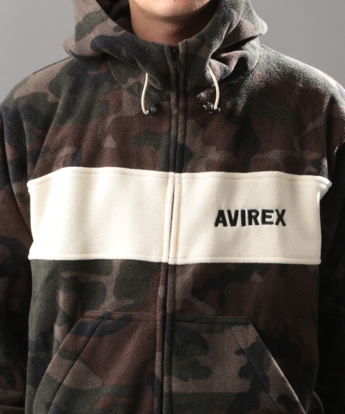 AVIREX（アヴィレックス）の「2トーン ビッグ フリース パーカー / 2TONE BIG FLEECE PARKA / アヴィレックス / AVIREX（その他アウター・メンズ・ネイビー/ブラウン/アイボリー/カモフラージュ・MEDIUM/LARGE/X-LARGE/XX-LARGE）」の6枚目の写真
