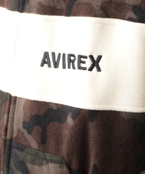 AVIREX（アヴィレックス）の「2トーン ビッグ フリース パーカー / 2TONE BIG FLEECE PARKA / アヴィレックス / AVIREX（その他アウター・メンズ・ネイビー/ブラウン/アイボリー/カモフラージュ・MEDIUM/LARGE/X-LARGE/XX-LARGE）」の8枚目の写真
