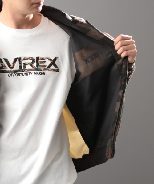 AVIREX（アヴィレックス）の「2トーン ビッグ フリース パーカー / 2TONE BIG FLEECE PARKA / アヴィレックス / AVIREX（その他アウター・メンズ・ネイビー/ブラウン/アイボリー/カモフラージュ・MEDIUM/LARGE/X-LARGE/XX-LARGE）」の9枚目の写真