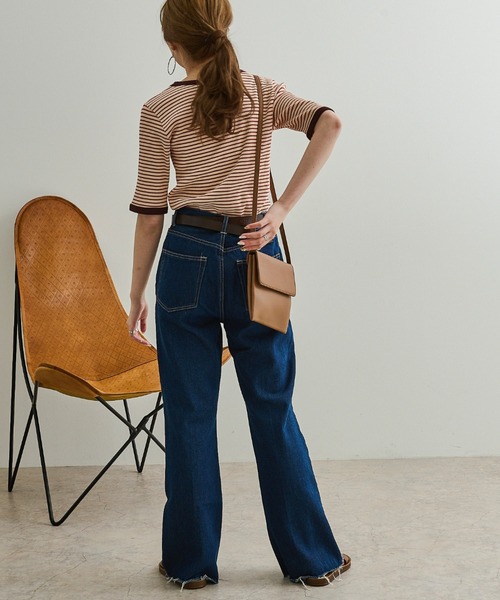 Ambre Neige（アンブルネージュ）の「テレコボーダーリンガーTEE／【WEB/EC限定商品】（Tシャツ/カットソー・レディース・レッド/ホワイト/ライトブラウン・FREE）」の19枚目の写真