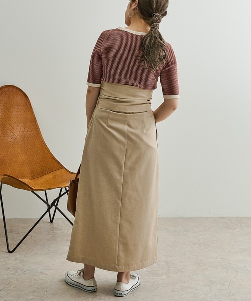 Ambre Neige（アンブルネージュ）の「テレコボーダーリンガーTEE／【WEB/EC限定商品】（Tシャツ/カットソー・レディース・レッド/ホワイト/ライトブラウン・FREE）」の11枚目の写真