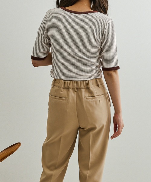 Ambre Neige（アンブルネージュ）の「テレコボーダーリンガーTEE／【WEB/EC限定商品】（Tシャツ/カットソー・レディース・レッド/ホワイト/ライトブラウン・FREE）」の20枚目の写真