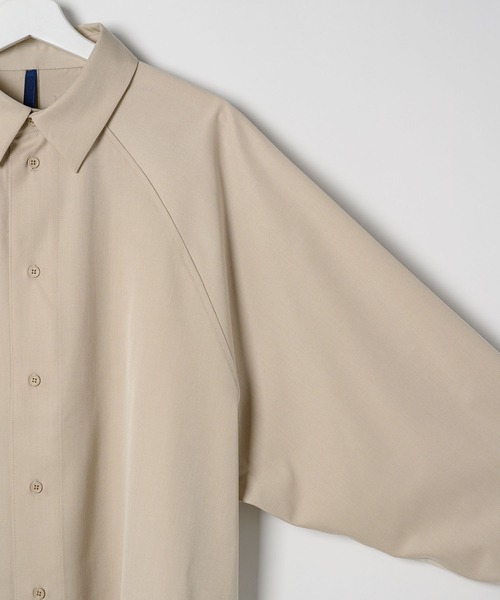 DOOPZ(ドープス)の「WIDE SLEEVE RAGLAN SHORT SHIRT / ワイドスリーブラグランショートシャツ(シャツ/ブラウス・メンズ・チャコールグレー/ベージュ・SMALL/MEDIUM/LARGE)」の5枚目の写真