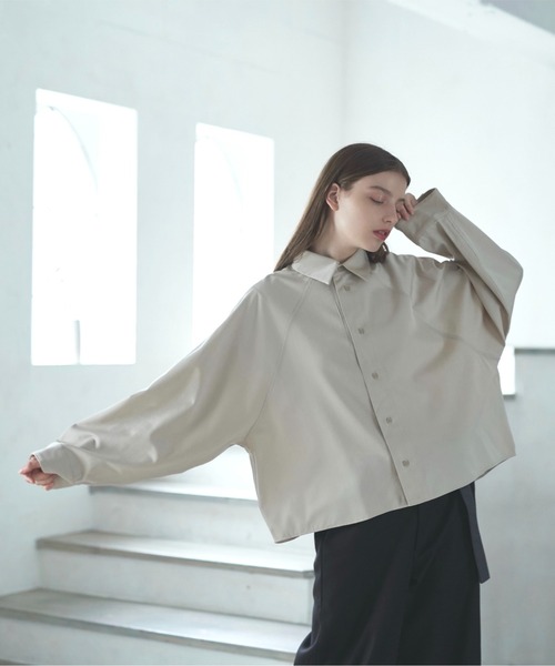 DOOPZ(ドープス)の「WIDE SLEEVE RAGLAN SHORT SHIRT / ワイドスリーブラグランショートシャツ(シャツ/ブラウス・メンズ・チャコールグレー/ベージュ・SMALL/MEDIUM/LARGE)」の17枚目の写真