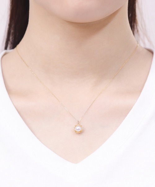 ESTELLE（エステール）の「6月誕生石 K10 イエローゴールド あこや真珠 ネックレス ESTELLE/エステール（ネックレス・レディース・イエローゴールド・40cm）」の15枚目の写真