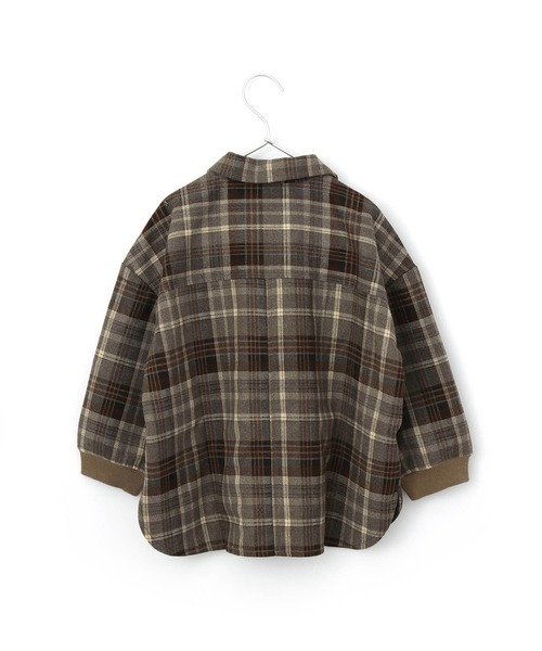 MAKE YOUR DAY（メイクユアデイ）の「チェックCPOジャケット■80～140cm（その他アウター・キッズ・ブラウン/グリーン・90/100/110/120/80/130/140）」の6枚目の写真
