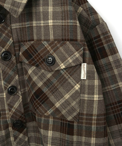 MAKE YOUR DAY（メイクユアデイ）の「チェックCPOジャケット■80～140cm（その他アウター・キッズ・ブラウン/グリーン・90/100/110/120/80/130/140）」の13枚目の写真