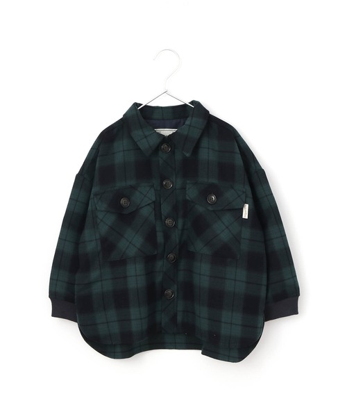 MAKE YOUR DAY（メイクユアデイ）の「チェックCPOジャケット■80～140cm（その他アウター・キッズ・ブラウン/グリーン・90/100/110/120/80/130/140）」の5枚目の写真