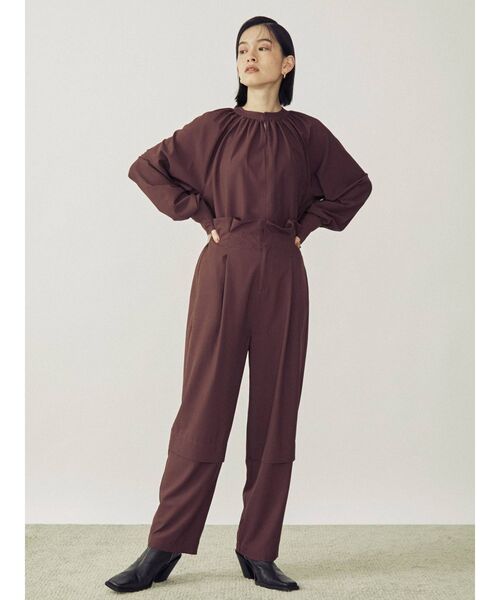 COTORICA（コトリカ）の「【THE DAYZ TOKYO】ステッチカラーラウンドテールブラウス（シャツ/ブラウス・レディース・オフホワイト/ブラック/ブラウン・SMALL/MEDIUM）」の9枚目の写真