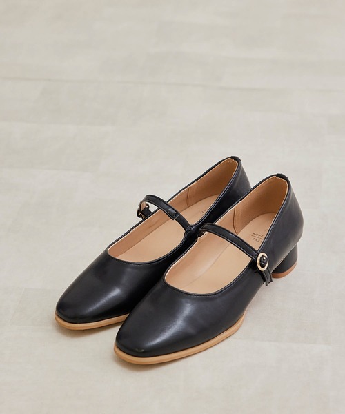 ROPE' PICNIC(ロペピクニック)の「ラウンドヒールメリージェーンパンプス(パンプス・レディース・ブラック/ワイン・23.0cm/23.5cm/24.0cm/24.5cm/25.0cm/22.5cm)」の1枚目の写真