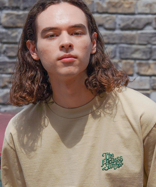 The Endless Summer（エンドレスサマー）の「TES THE ENDLESS SUMMER EMB LONG SLEEVE T-SHIRT / ロンT（Tシャツ/カットソー・メンズ・ホワイト/ブルーグレー/ブラック/モカ/ベージュ・X-LARGE/SMALL/MEDIUM/LARGE）」の5枚目の写真