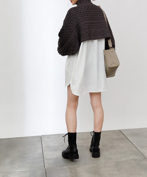 COLONY 2139（コロニートゥーワンスリーナイン）の「【WEB・一部店舗限定】短丈ケーブルハイネックニット（ニット/セーター・レディース・チャコールグレー/ブラック/ピンク/アイボリー・FREE）」の19枚目の写真