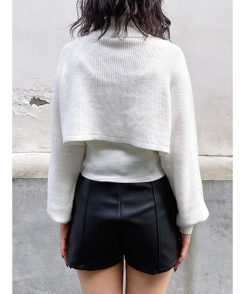 ENVYM（アンビー）の「ハイネックレイヤーニットＰＯ（ニット/セーター・レディース・ホワイト/ブラック/グレー・FREE）」の15枚目の写真