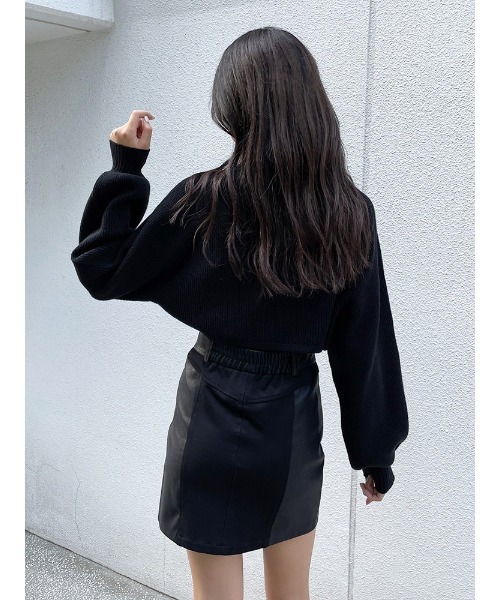 ENVYM（アンビー）の「ハイネックレイヤーニットＰＯ（ニット/セーター・レディース・ホワイト/ブラック/グレー・FREE）」の12枚目の写真