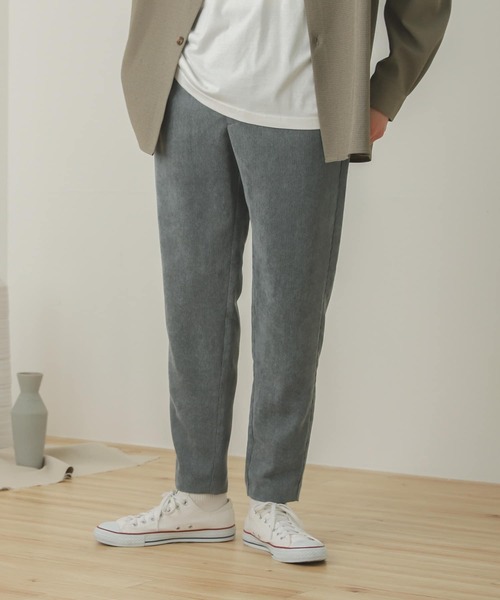 SENSE OF PLACE by URBAN RESEARCH（センスオブプレイスバイアーバンリサーチ）の「『セットアップ対応』コーデュロイテーパードパンツ（その他パンツ・メンズ・チャコールグレー/パープル/ライトベージュ/ブルー・MEDIUM/LARGE）」の4枚目の写真