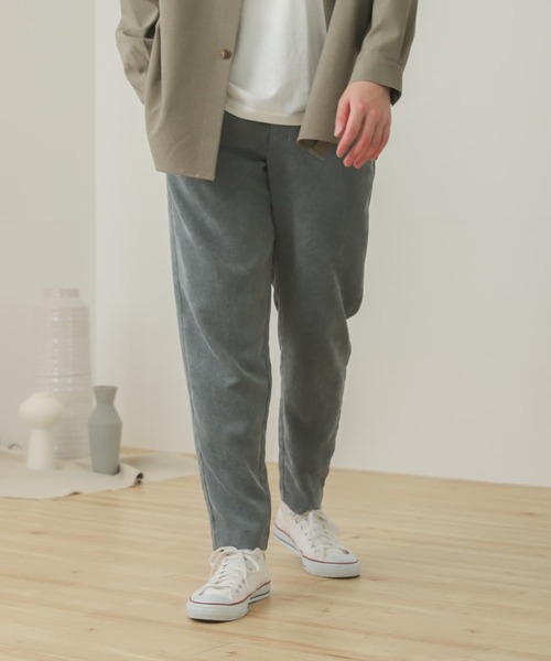 SENSE OF PLACE by URBAN RESEARCH（センスオブプレイスバイアーバンリサーチ）の「『セットアップ対応』コーデュロイテーパードパンツ（その他パンツ・メンズ・チャコールグレー/パープル/ライトベージュ/ブルー・MEDIUM/LARGE）」の5枚目の写真