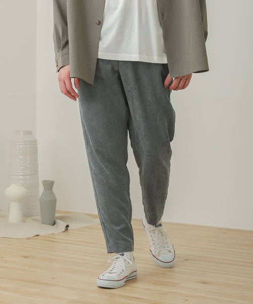 SENSE OF PLACE by URBAN RESEARCH（センスオブプレイスバイアーバンリサーチ）の「『セットアップ対応』コーデュロイテーパードパンツ（その他パンツ・メンズ・チャコールグレー/パープル/ライトベージュ/ブルー・MEDIUM/LARGE）」の6枚目の写真