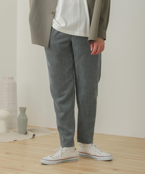 SENSE OF PLACE by URBAN RESEARCH（センスオブプレイスバイアーバンリサーチ）の「『セットアップ対応』コーデュロイテーパードパンツ（その他パンツ・メンズ・チャコールグレー/パープル/ライトベージュ/ブルー・MEDIUM/LARGE）」の8枚目の写真