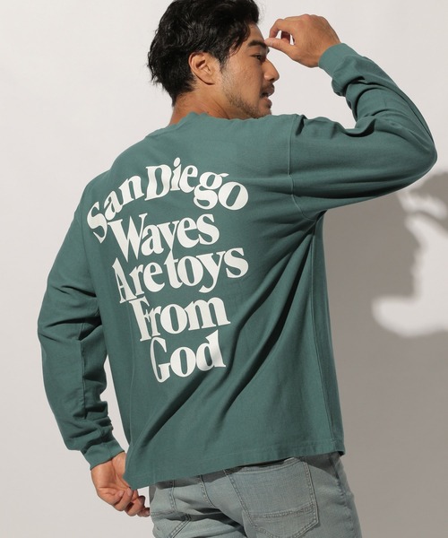 BAYFLOW(ベイフロー)の「レタープリント L/S TEE(Tシャツ/カットソー・メンズ・ホワイト/グリーン/ブラック・SMALL/MEDIUM/LARGE)」の3枚目の写真