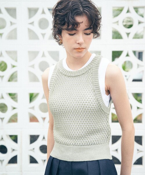 MATURED(マチュアード)の「【MATURED】アメスリラメニット(ニット/セーター・レディース・ゴールド/ブラック・FREE)」の2枚目の写真