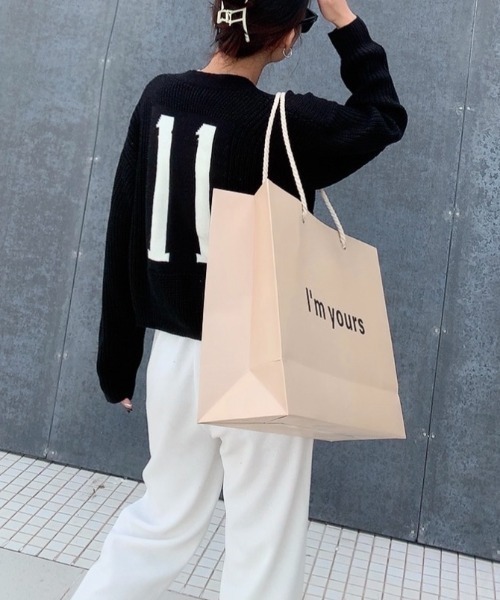 Diosfront（ディオスフロント）の「バックカラージャガードVネックカーディガン（カーディガン/ボレロ・レディース・ホワイト/ブラック/ベージュ・FREE）」の6枚目の写真