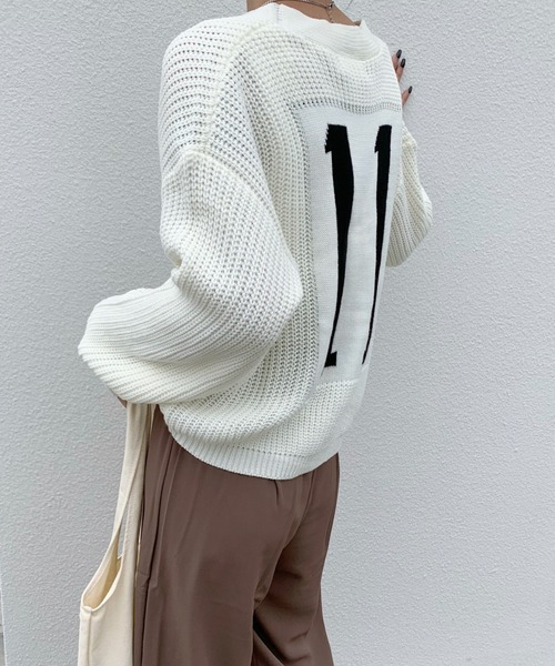 Diosfront（ディオスフロント）の「バックカラージャガードVネックカーディガン（カーディガン/ボレロ・レディース・ホワイト/ブラック/ベージュ・FREE）」の19枚目の写真