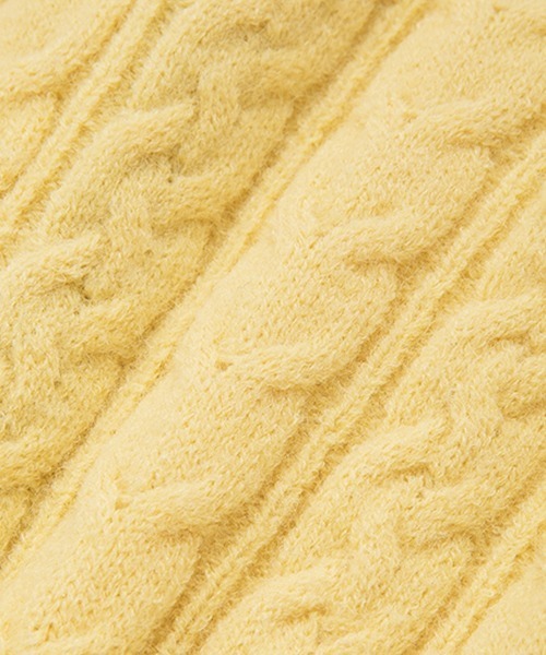 Fano Studios(ファノ ストゥディオズ)の「【Fano Studios】V neck cable knitted cardigan FQ21S069(カーディガン/ボレロ・レディース・イエロー・S/M/L)」の16枚目の写真