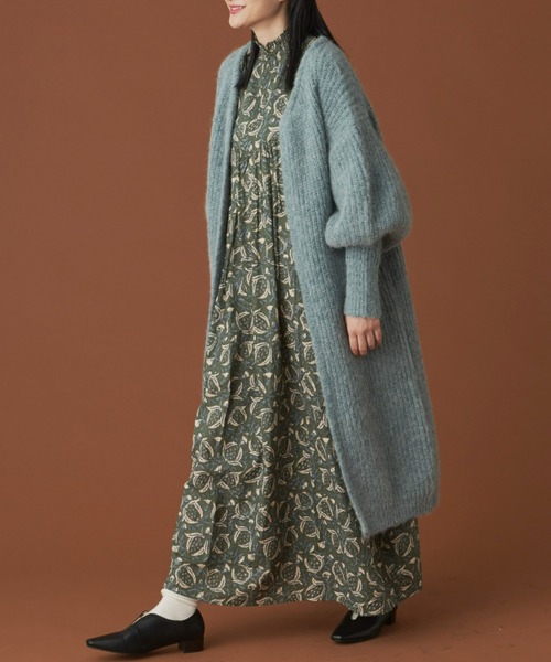 Libra Cue（リブラ キュー）の「モヘアライクミックスカラーロングカーディガン（カーディガン/ボレロ・レディース・ブルー/ベージュ/アイボリー・FREE）」の5枚目の写真