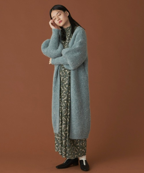 Libra Cue（リブラ キュー）の「モヘアライクミックスカラーロングカーディガン（カーディガン/ボレロ・レディース・ブルー/ベージュ/アイボリー・FREE）」の8枚目の写真