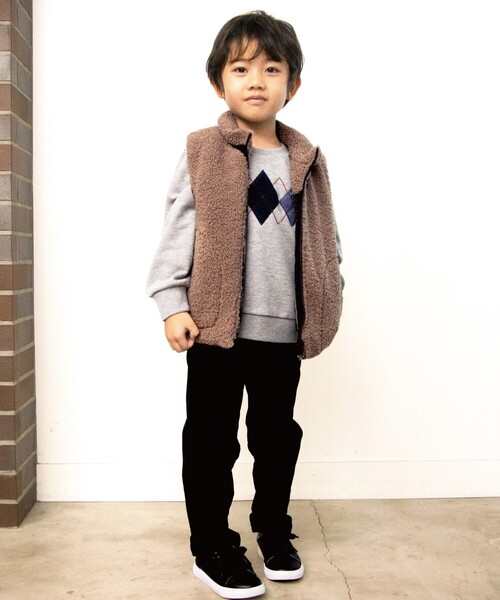 COMME CA ISM(コムサイズム)の「リバーシブル 中わたベスト(ダウンベスト・キッズ・ベージュ/キャメル・110cm/100cm/120cm/130cm/140cm/150cm)」の12枚目の写真