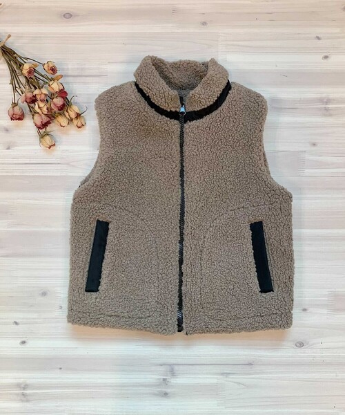 COMME CA ISM(コムサイズム)の「リバーシブル 中わたベスト(ダウンベスト・キッズ・ベージュ/キャメル・110cm/100cm/120cm/130cm/140cm/150cm)」の13枚目の写真
