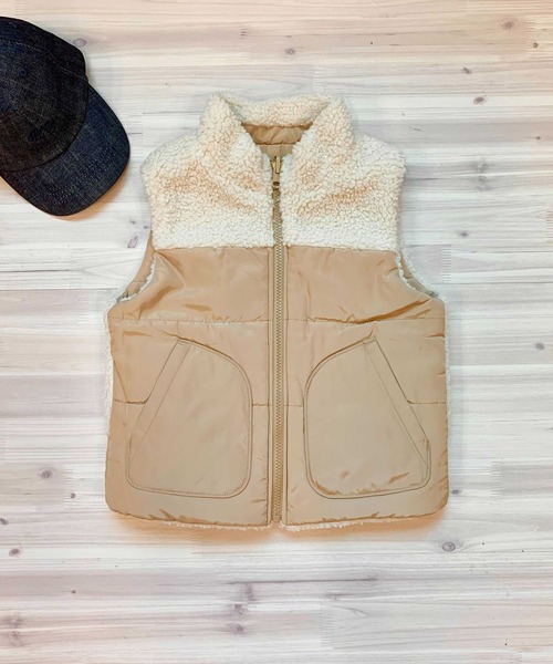 COMME CA ISM(コムサイズム)の「リバーシブル 中わたベスト(ダウンベスト・キッズ・ベージュ/キャメル・110cm/100cm/120cm/130cm/140cm/150cm)」の11枚目の写真