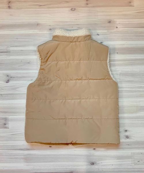 COMME CA ISM(コムサイズム)の「リバーシブル 中わたベスト(ダウンベスト・キッズ・ベージュ/キャメル・110cm/100cm/120cm/130cm/140cm/150cm)」の4枚目の写真