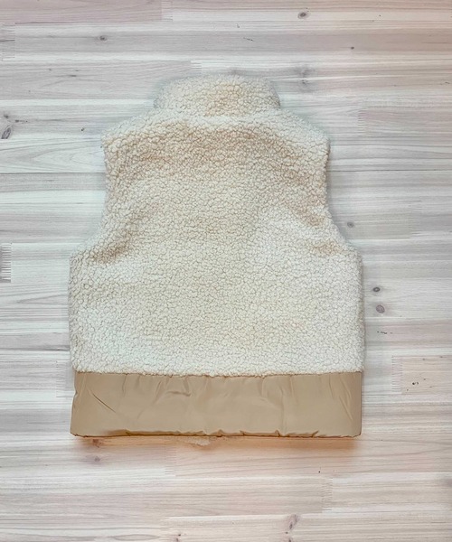 COMME CA ISM(コムサイズム)の「リバーシブル 中わたベスト(ダウンベスト・キッズ・ベージュ/キャメル・110cm/100cm/120cm/130cm/140cm/150cm)」の6枚目の写真