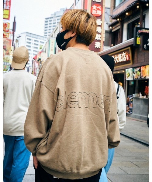 ELEMENT メンズBIG BACK CREW トレーナー【2021年秋冬モデル】/エレメントバックプリントスウェットトレーナー