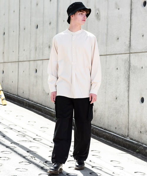 ８(eight)（エイト）の「ブルガリアタイプグランパシャツ（シャツ/ブラウス・メンズ・オフホワイト/オリーブ/ブラック/ネイビー・MEDIUM/X-LARGE/LARGE）」の11枚目の写真