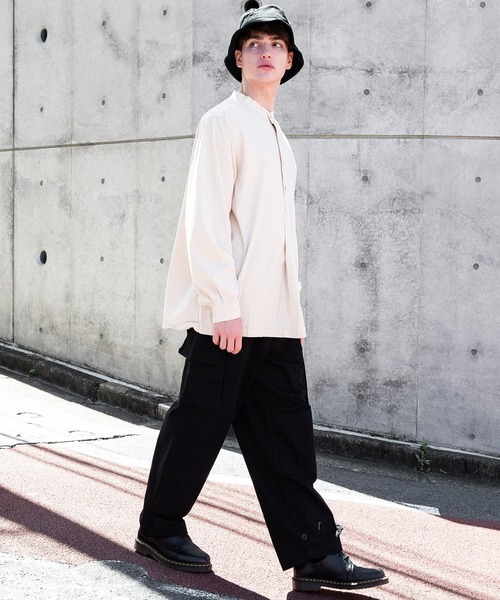 ８(eight)（エイト）の「ブルガリアタイプグランパシャツ（シャツ/ブラウス・メンズ・オフホワイト/オリーブ/ブラック/ネイビー・MEDIUM/X-LARGE/LARGE）」の14枚目の写真