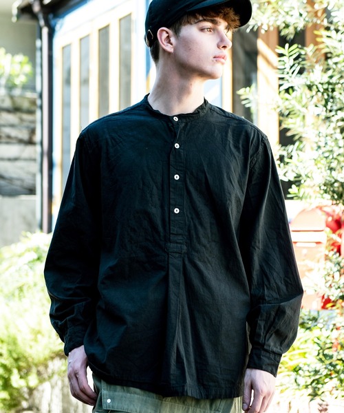 ８(eight)（エイト）の「ブルガリアタイプグランパシャツ（シャツ/ブラウス・メンズ・オフホワイト/オリーブ/ブラック/ネイビー・MEDIUM/X-LARGE/LARGE）」の17枚目の写真