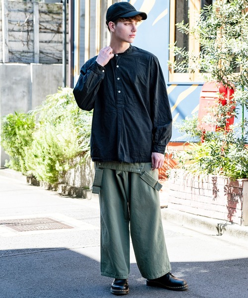 ８(eight)（エイト）の「ブルガリアタイプグランパシャツ（シャツ/ブラウス・メンズ・オフホワイト/オリーブ/ブラック/ネイビー・MEDIUM/X-LARGE/LARGE）」の20枚目の写真