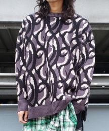 DANKE SCHON | DankeSchon/ダンケシェーン/トライバルコットンニット(ニット/セーター)